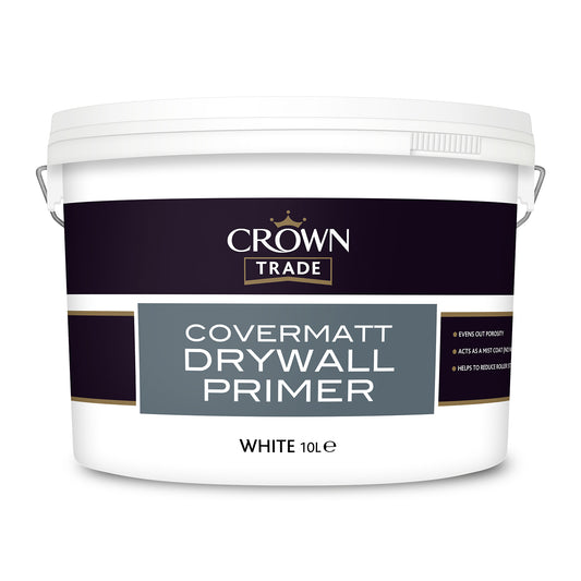 CROWN TRADE COVERMATT DRYWALL/NEW PLASTER PRIMER WHITE