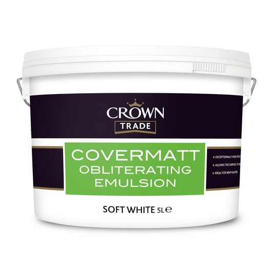 CROWN TRADE COVERMATT OBLITERATING EMULSION SOFT WHITE (10B15)