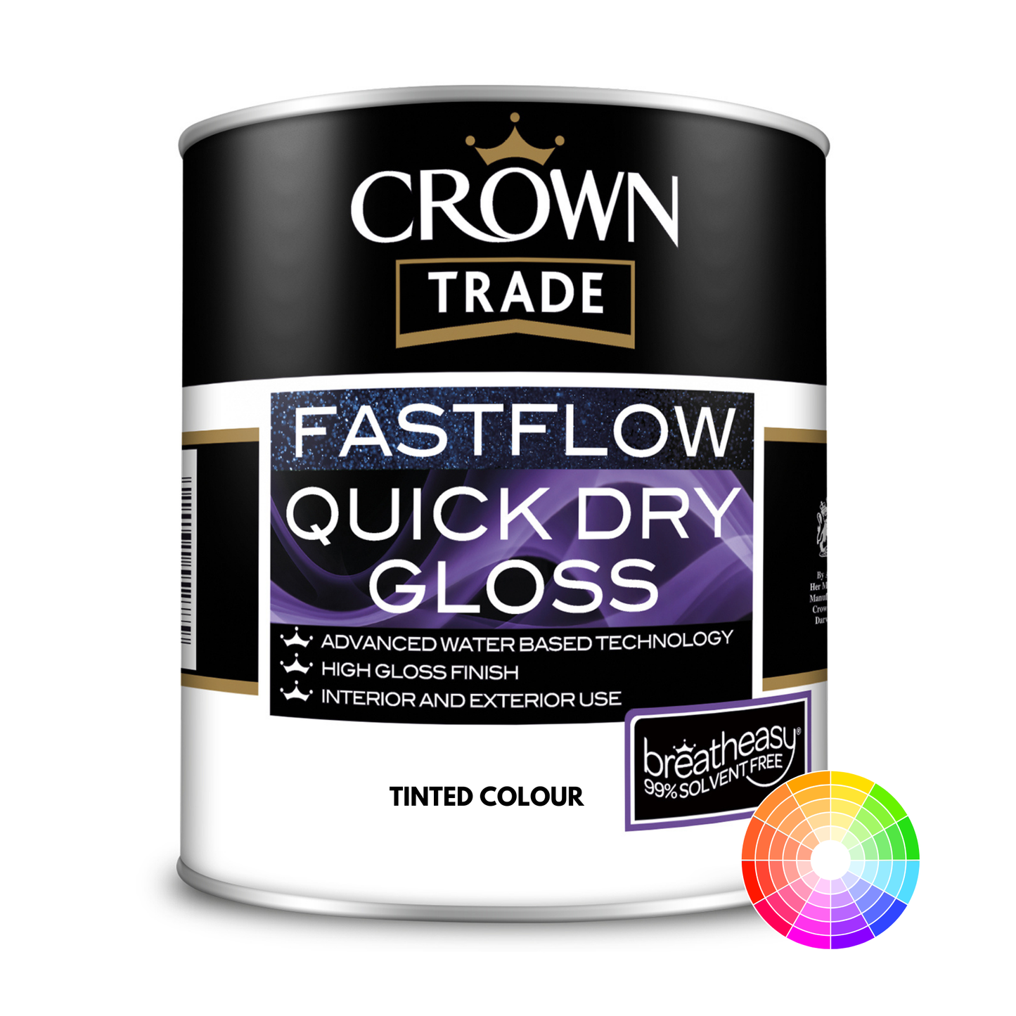 CROWN TRADE FASTFLOW QUICK DRY GLOSS TINTED COLOUR