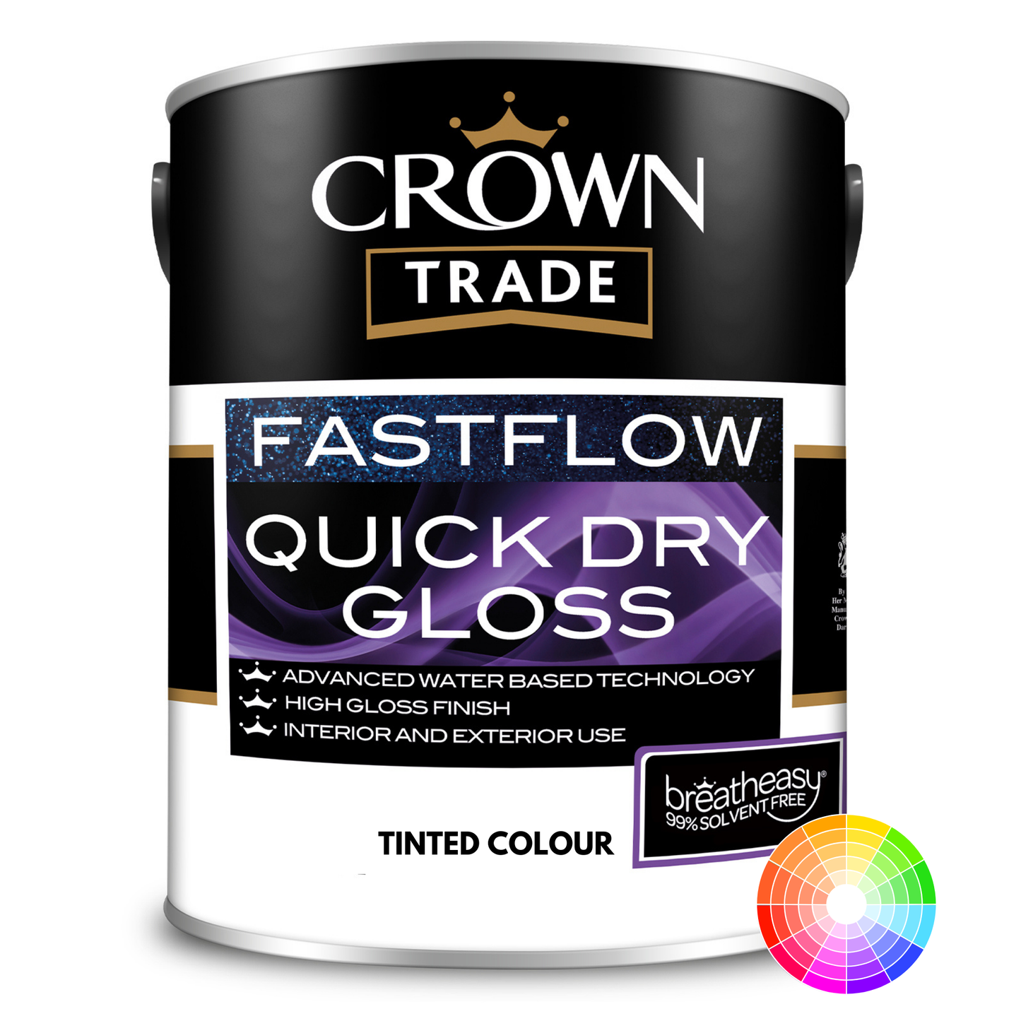 CROWN TRADE FASTFLOW QUICK DRY GLOSS TINTED COLOUR