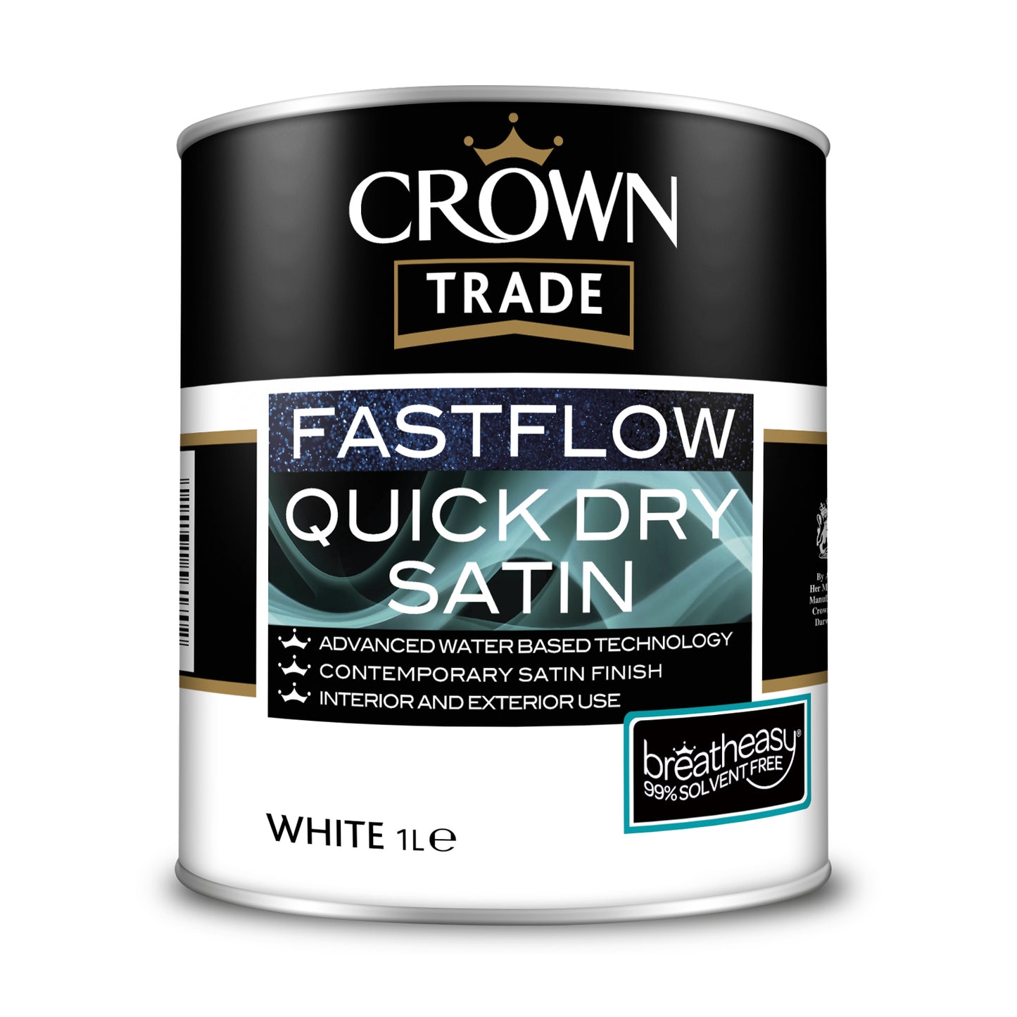 CROWN TRADE FASTFLOW QUICK DRY SATIN WHITE