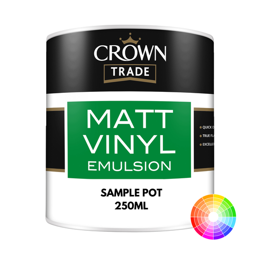 CROWN TRADE MATT VINYL EMULSION SAMPLE POT 250ML