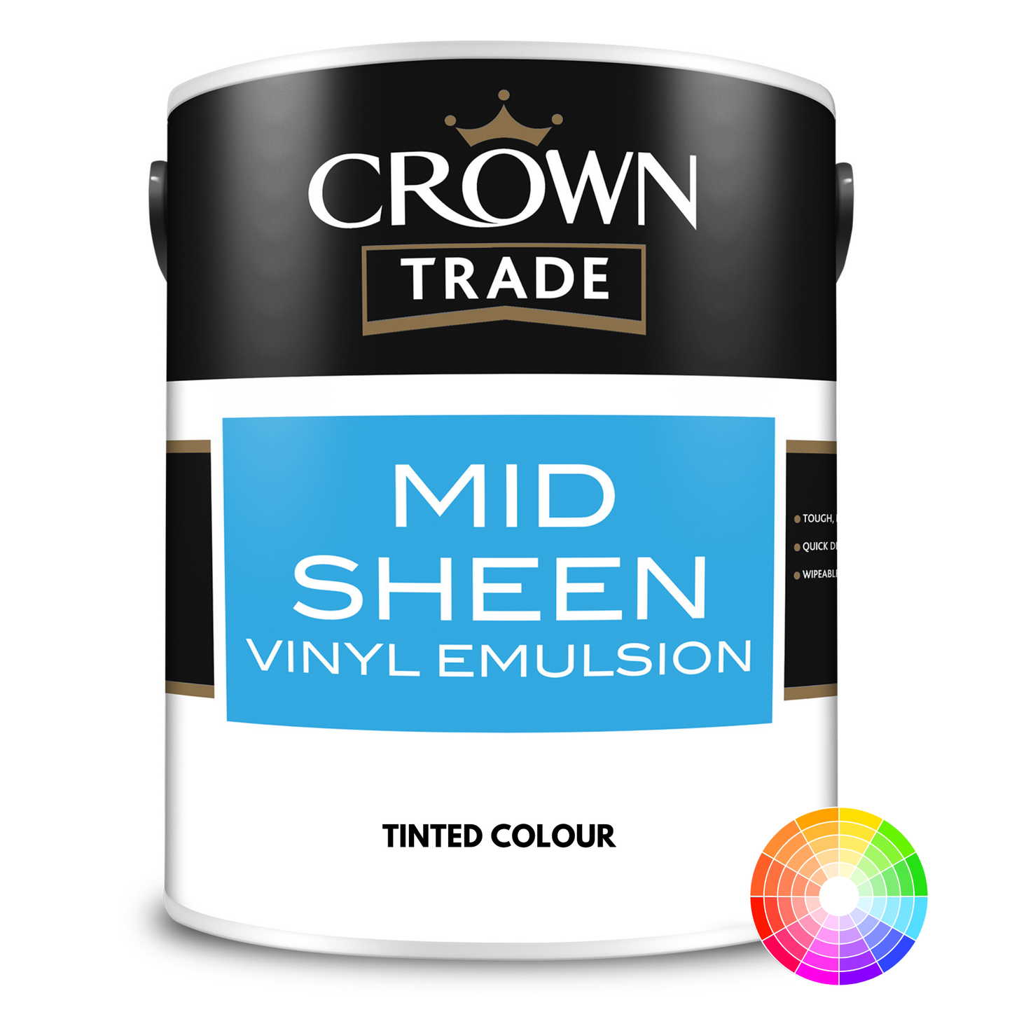 CROWN TRADE MID SHEEN EMULSION TINTED COLOUR