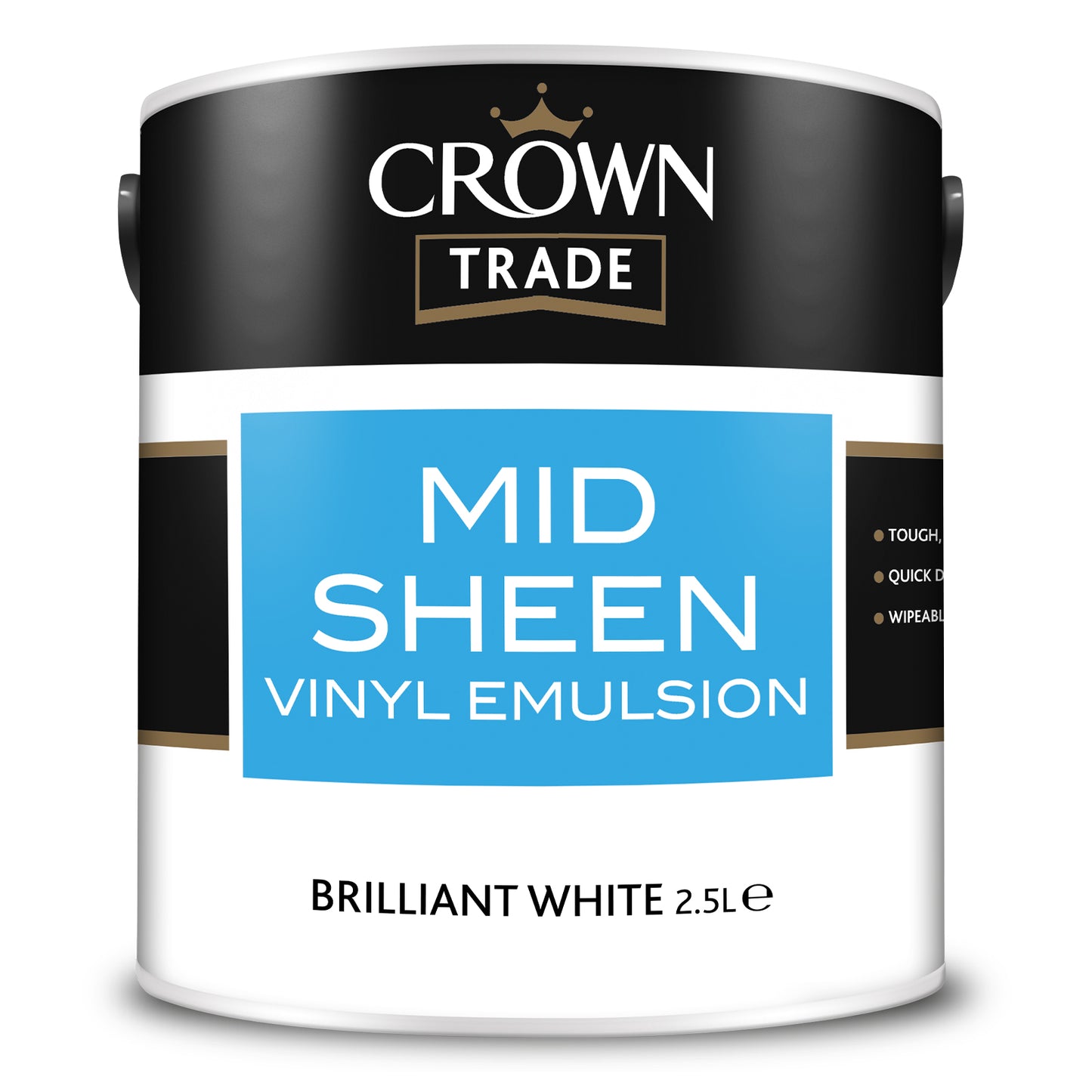 CROWN TRADE MID SHEEN EMULSION BRILLIANT WHITE