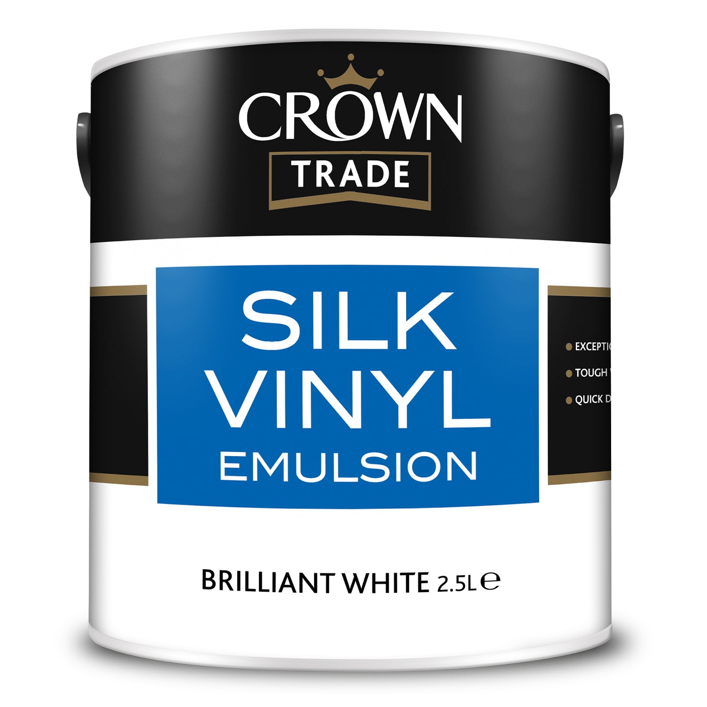 CROWN TRADE VINYL SILK EMULSION BRILLIANT WHITE