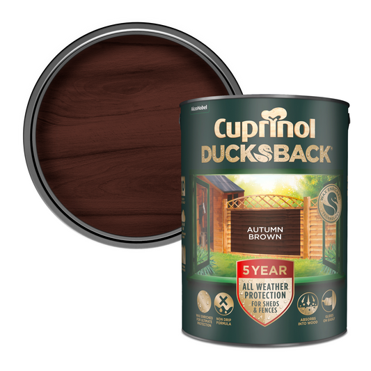 CUPRINOL 5 YEAR DUCKSBACK SHED & FENCE AUTUMN BROWN