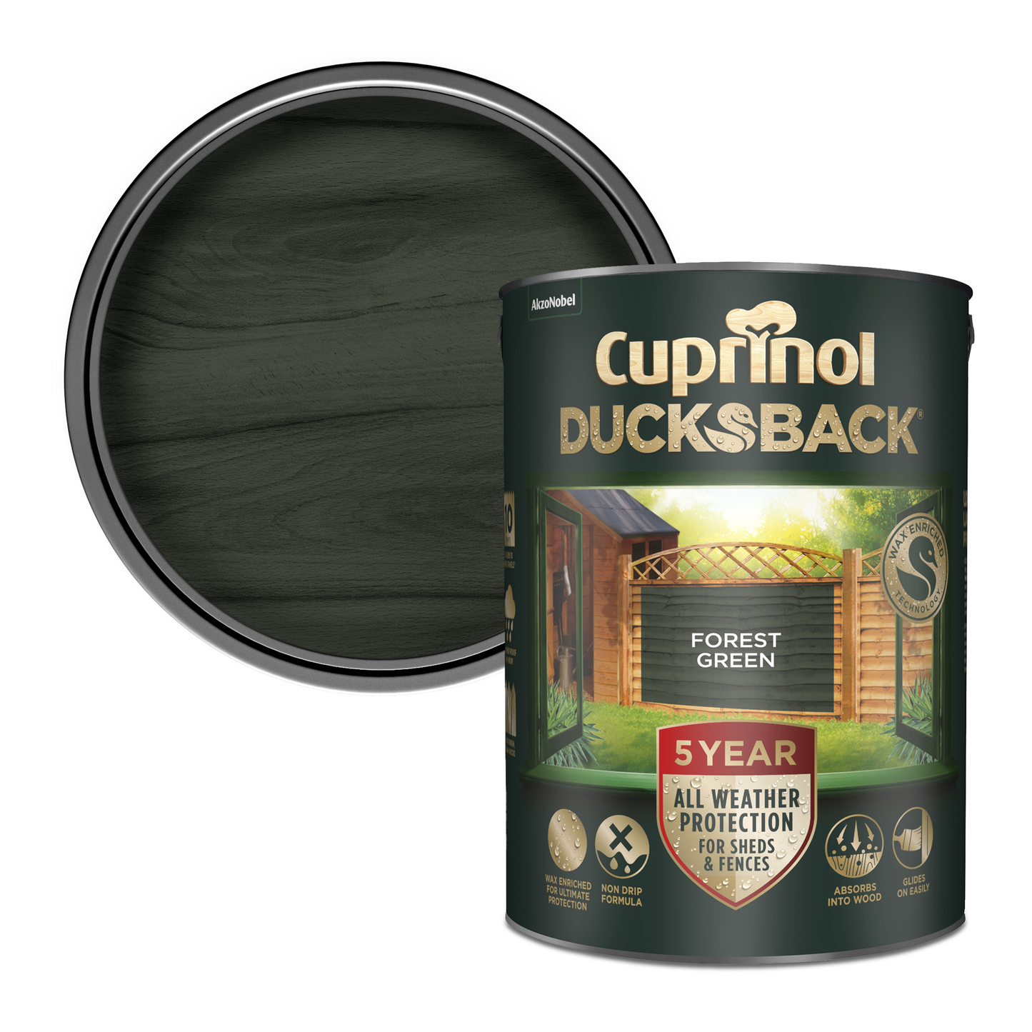 Cuprinol 5 Year Ducksback Shed & Fence Forest Green