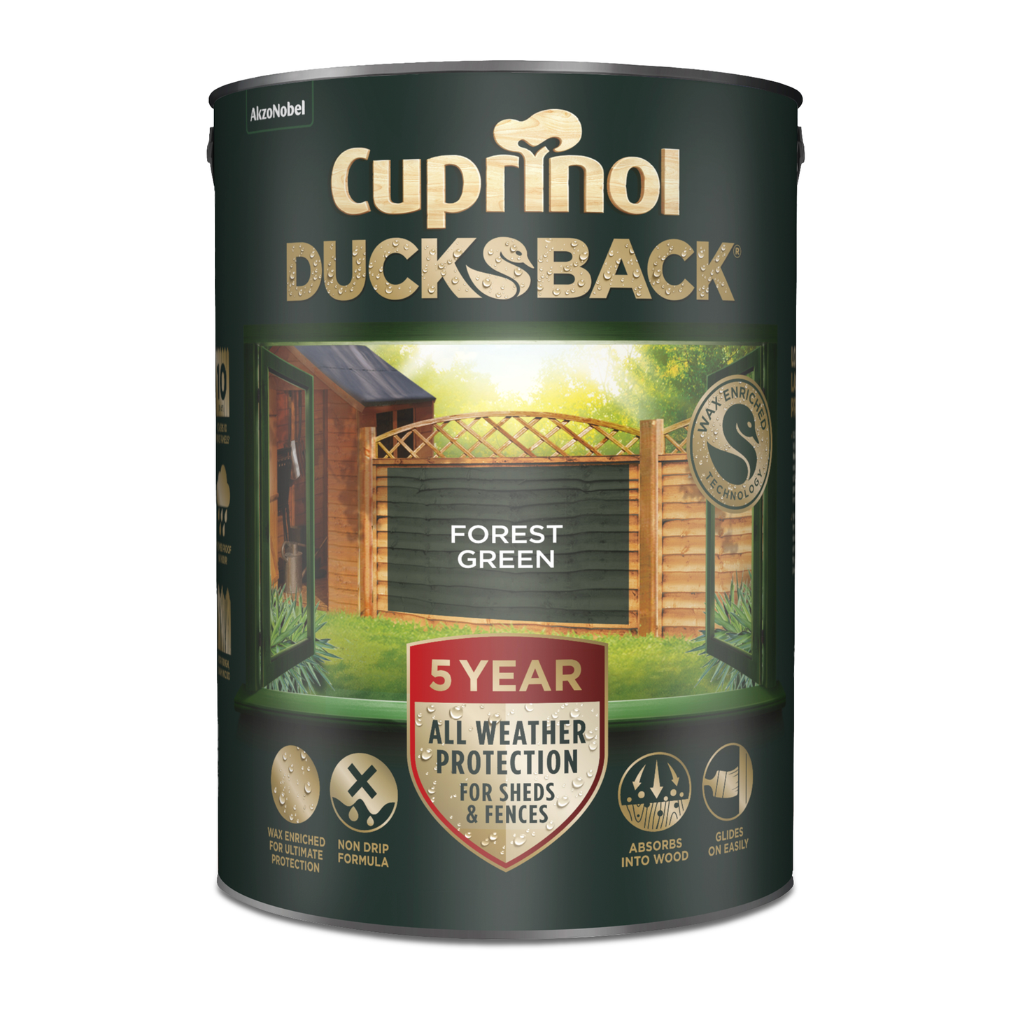 Cuprinol 5 Year Ducksback Shed & Fence Forest Green