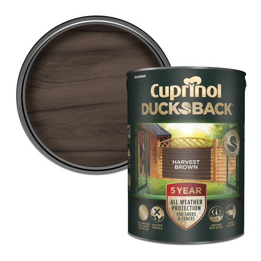 CUPRINOL 5 YEAR DUCKSBACK SHED & FENCE HARVEST BROWN