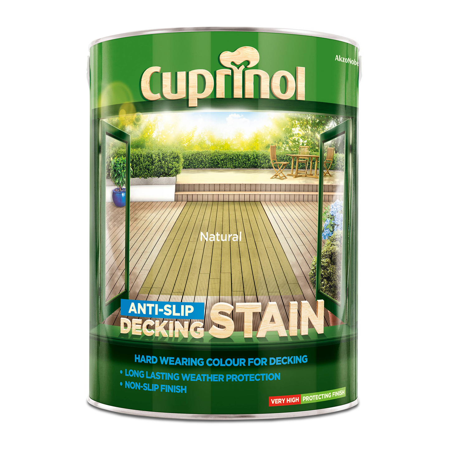 CUPRINOL ANTI-SLIP DECKING STAIN NATURAL 5L