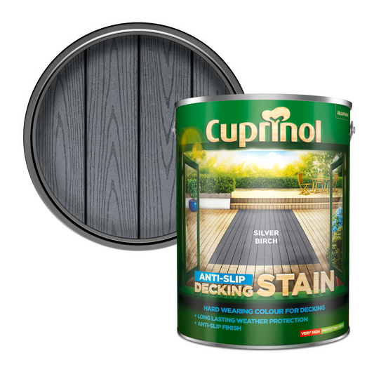 CUPRINOL ANTI-SLIP DECKING STAIN SILVER BIRCH 5L