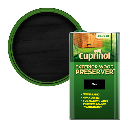 CUPRINOL EXTERIOR WOOD PRESERVER BLACK 5L