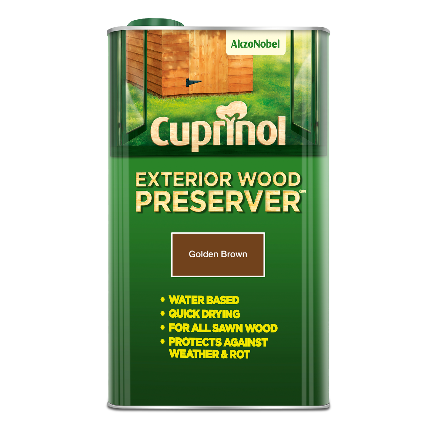 CUPRINOL EXTERIOR WOOD PRESERVER GOLDEN BROWN 5L