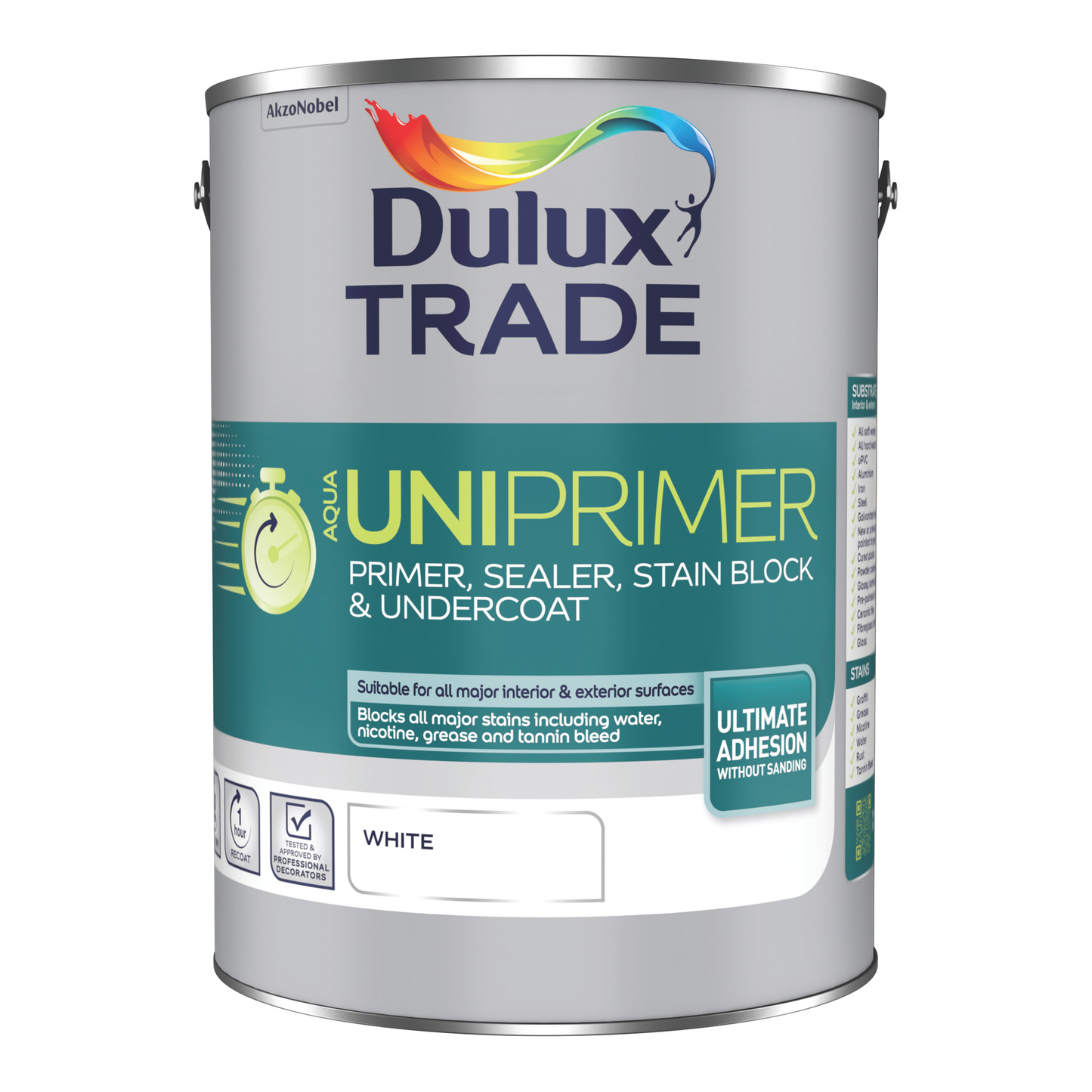 Dulux Trade Aqua Uniprimer, Sealer, Stain Block - White