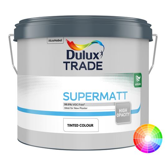 DULUX TRADE SUPERMATT TINTED COLOUR (LIGHT COLOURS ONLY)