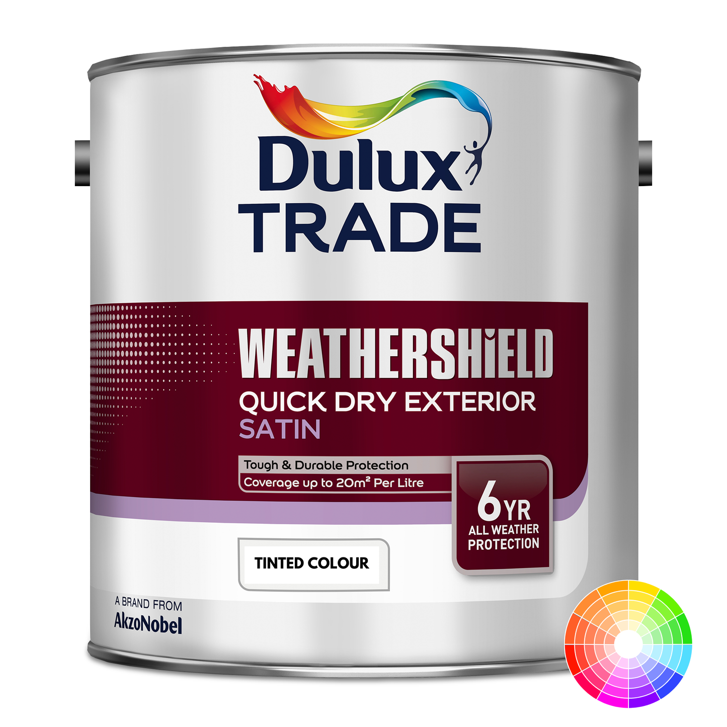 DULUX TRADE WEATHERSHIELD QUICK DRY SATIN TINTED COLOUR