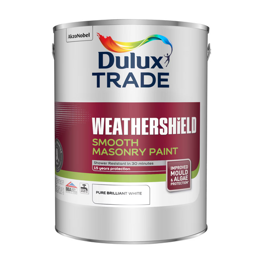 DULUX TRADE WEATHERSHIELD MASONRY BRILLIANT WHITE