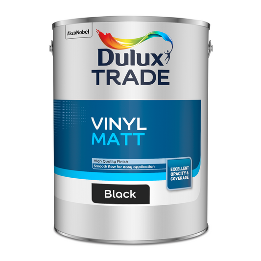 DULUX TRADE VINYL MATT EMULSION BLACK