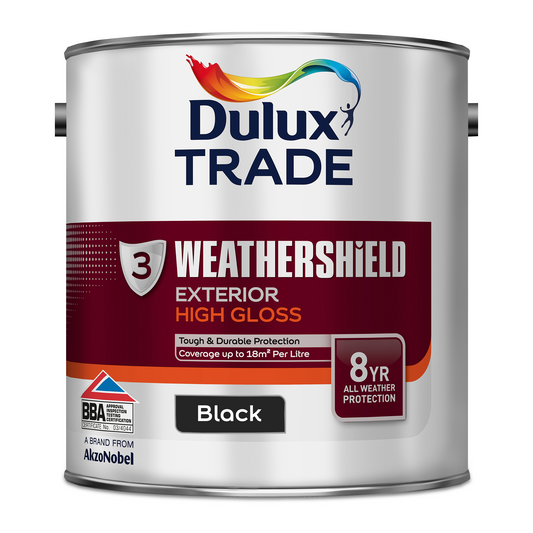 DULUX TRADE WEATHERSHIELD OIL GLOSS BLACK