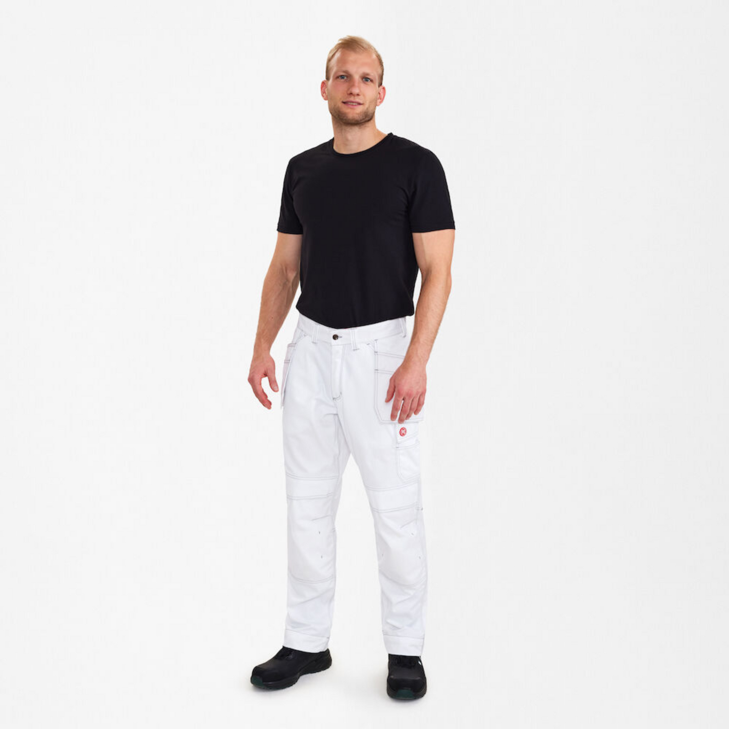 ENGEL COMBAT TROUSERS WITH HANGING POCKETS  - WHITE