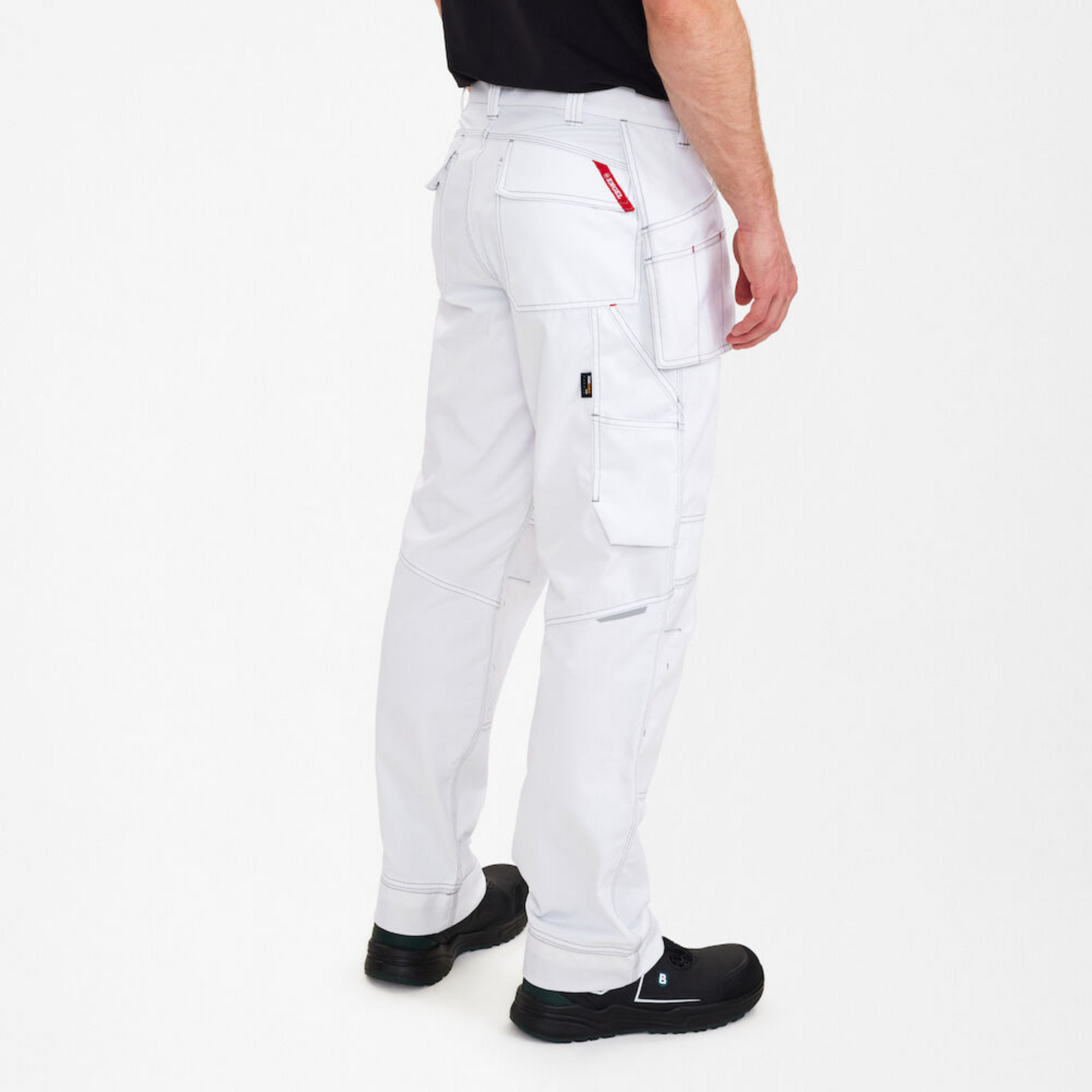 ENGEL COMBAT TROUSERS WITH HANGING POCKETS  - WHITE