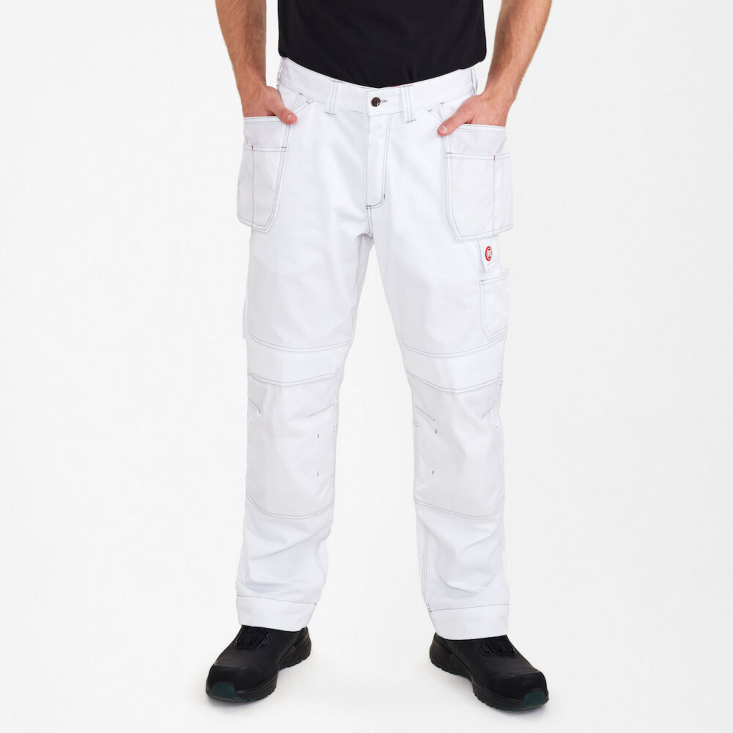 ENGEL COMBAT TROUSERS WITH HANGING POCKETS  - WHITE