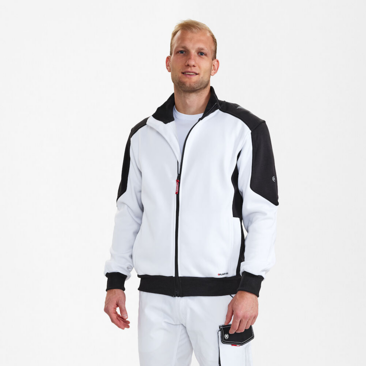 ENGEL GALAXY ZIP SWEATSHIRT - WHITE/GREY (SMALL - XXL)