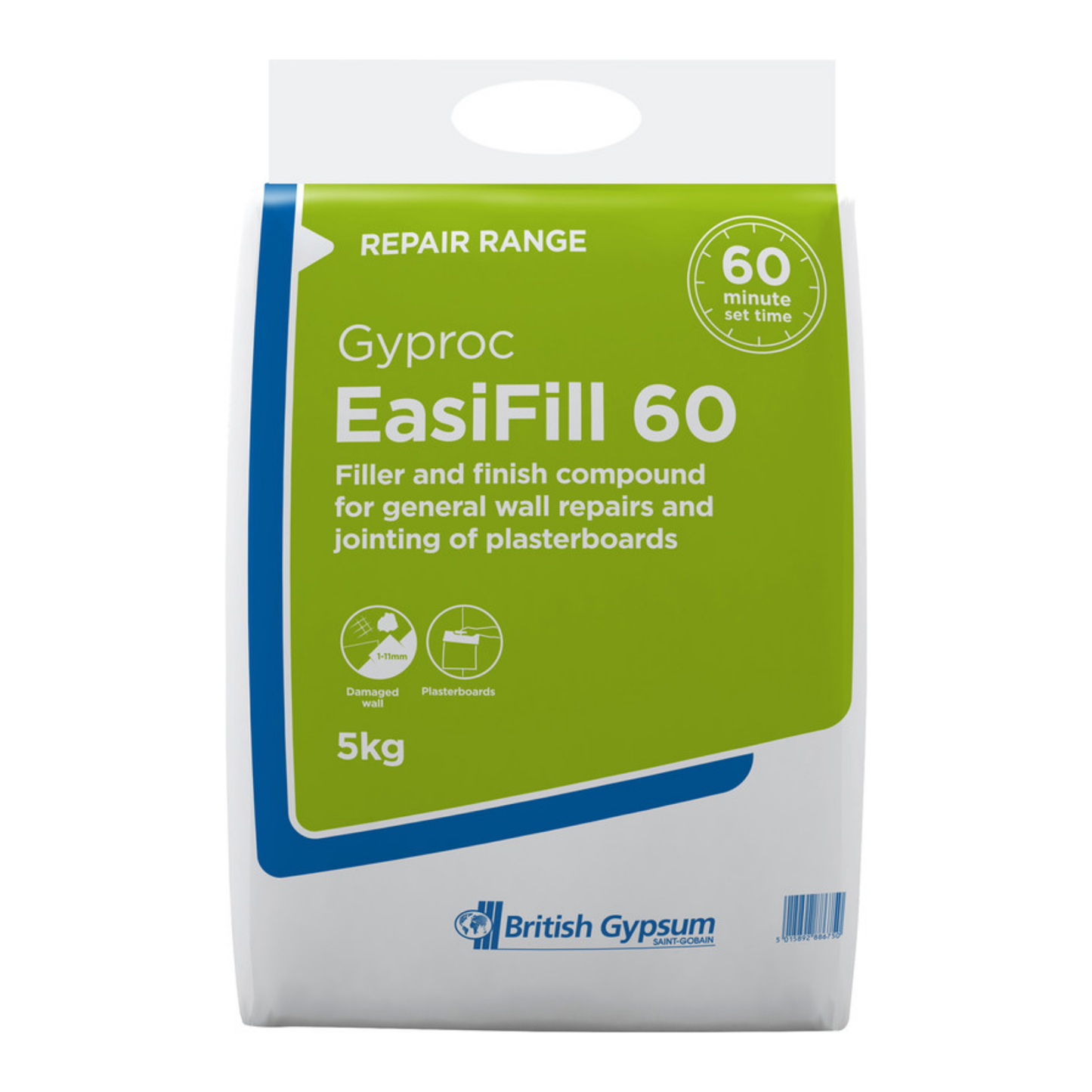 GYPROC EASI-FILL 60 PLASTER FILLER -  5KG/10KG