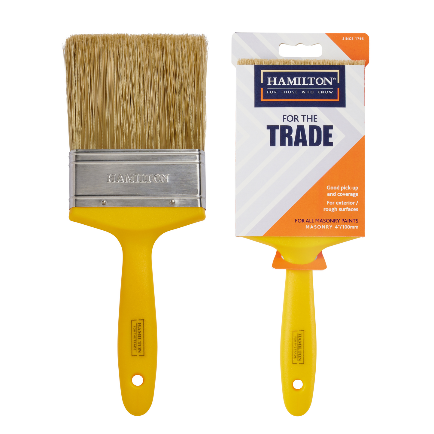 HAMILTON FOR THE TRADE MASONRY PAINT BRUSH 4"