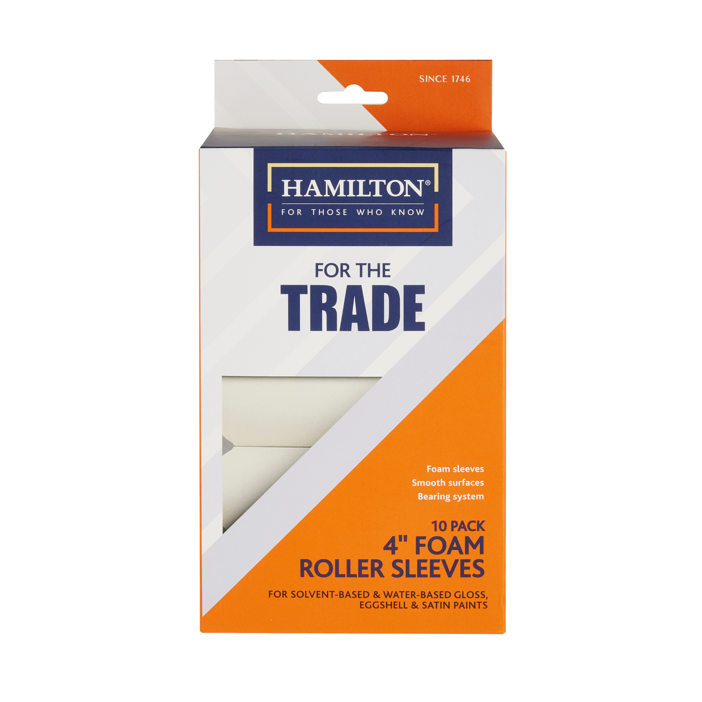 HAMILTON FOR THE TRADE MINI FOAM ROLLERS 4" - 10 PACK