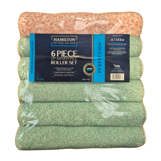 Hamilton Perfection Mixed Roller Set 12" - 6 Pack