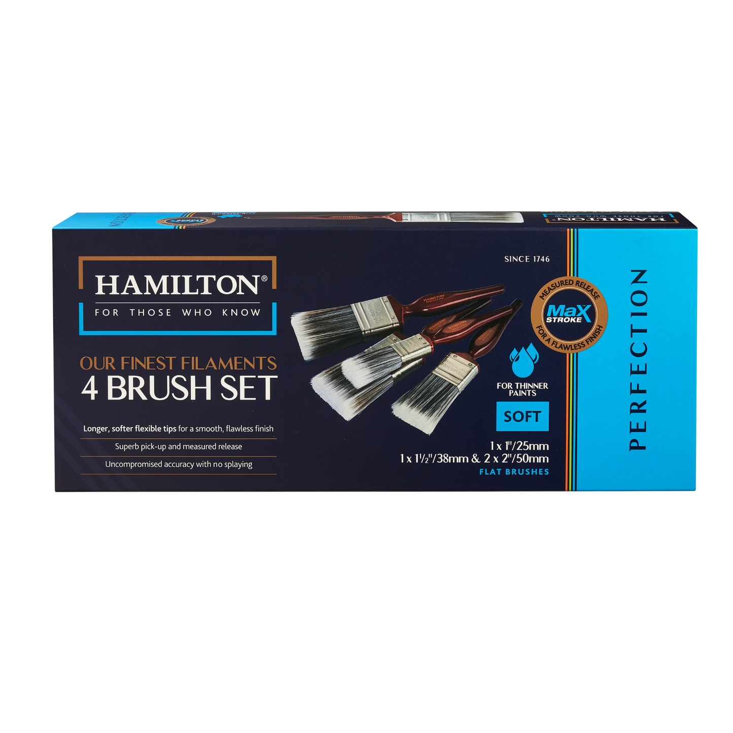 Hamilton Perfection Maxstroke Brushes Box Set - 4 Piece