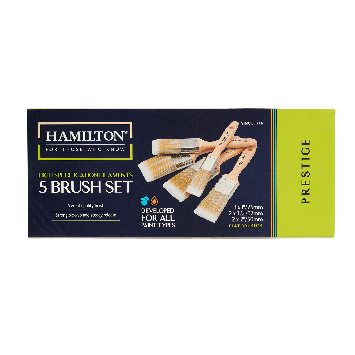 HAMILTON PRESTIGE PURE SYNTHETIC BOX SET 5 PIECE