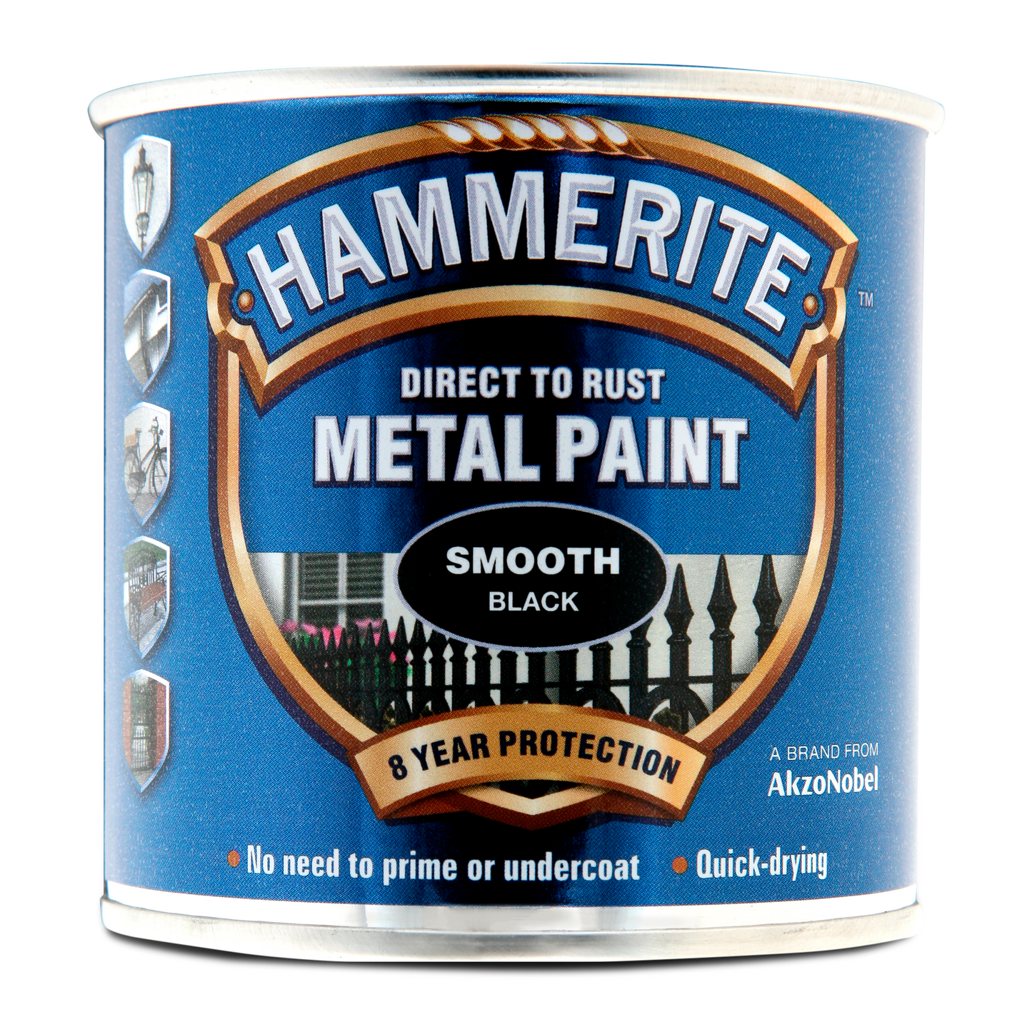 HAMMERITE DIRECT TO RUST SMOOTH METAL PAINT GLOSS BLACK