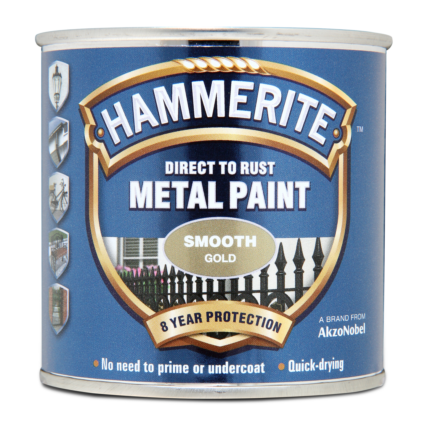 HAMMERITE DIRECT TO RUST SMOOTH METAL PAINT GLOSS GOLD