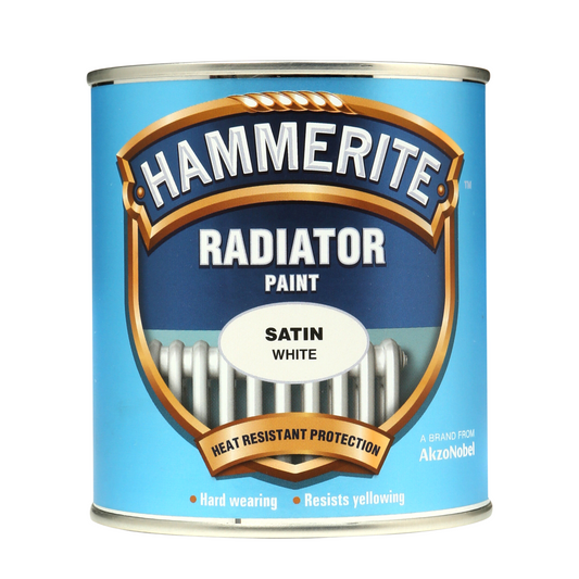 HAMMERITE RADIATOR ENAMEL PAINT SATIN WHITE 500ML