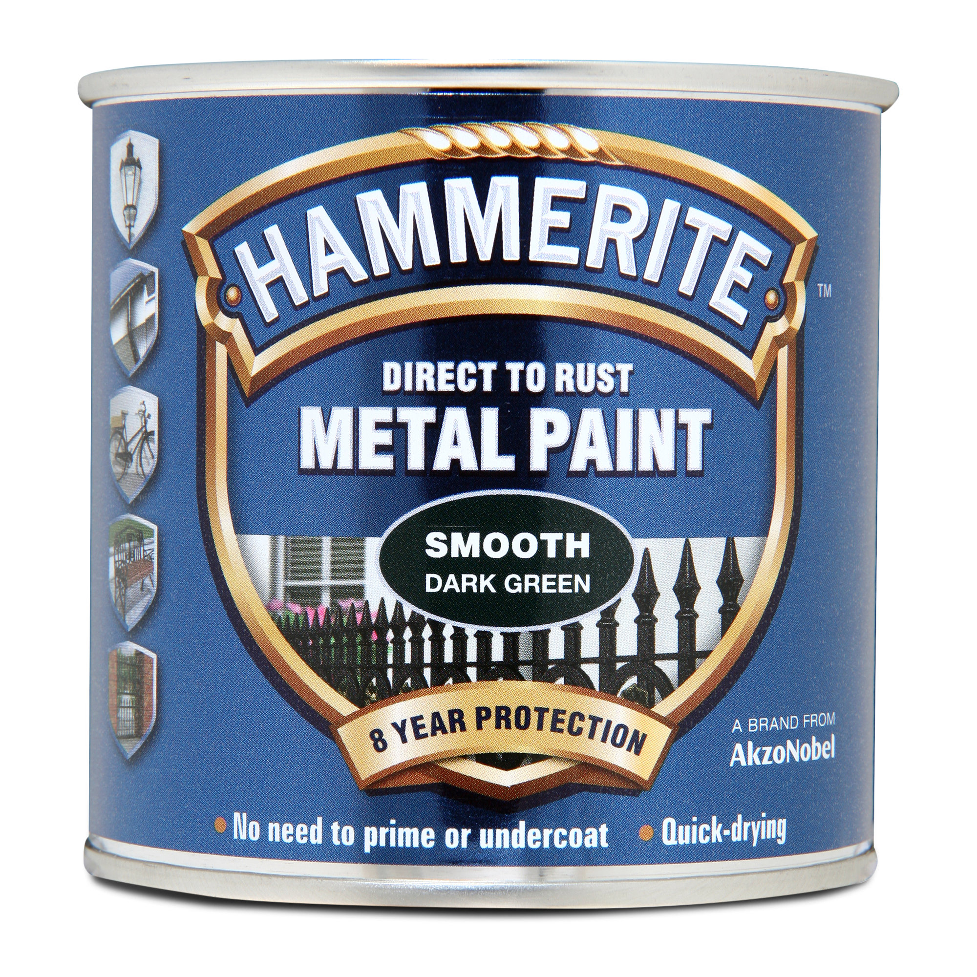 Hammerite Direct To Rust Smooth Metal Paint Gloss Dark Green ...