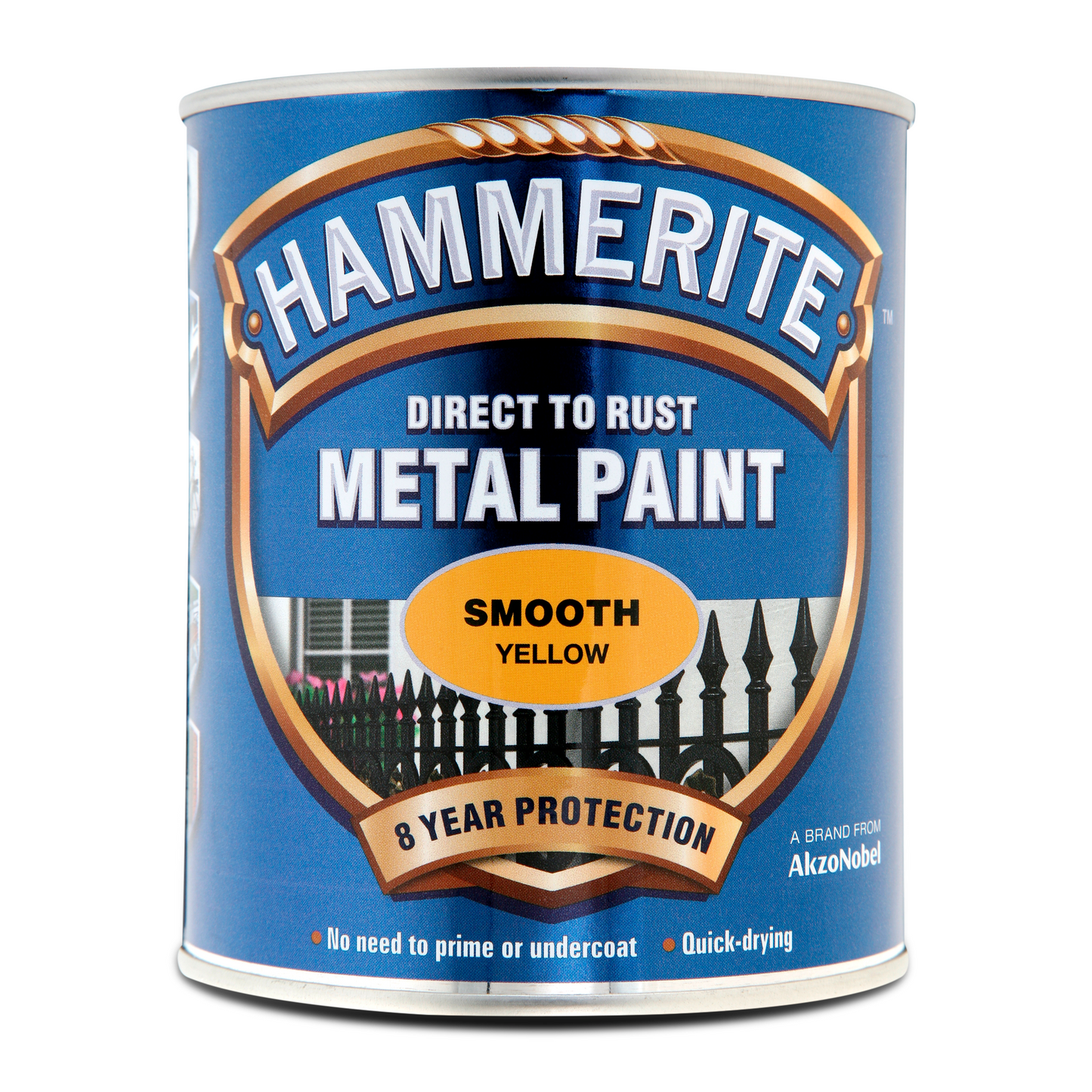 Hammerite Direct To Rust Smooth Metal Paint Gloss Yellow