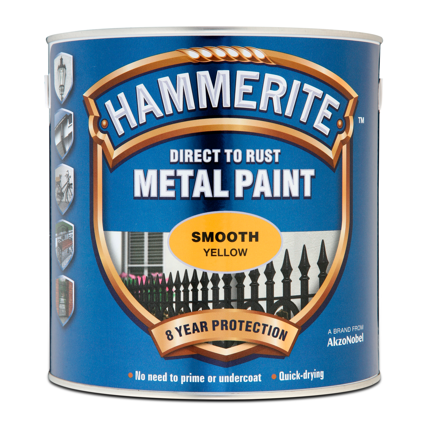 Hammerite Direct To Rust Smooth Metal Paint Gloss Yellow