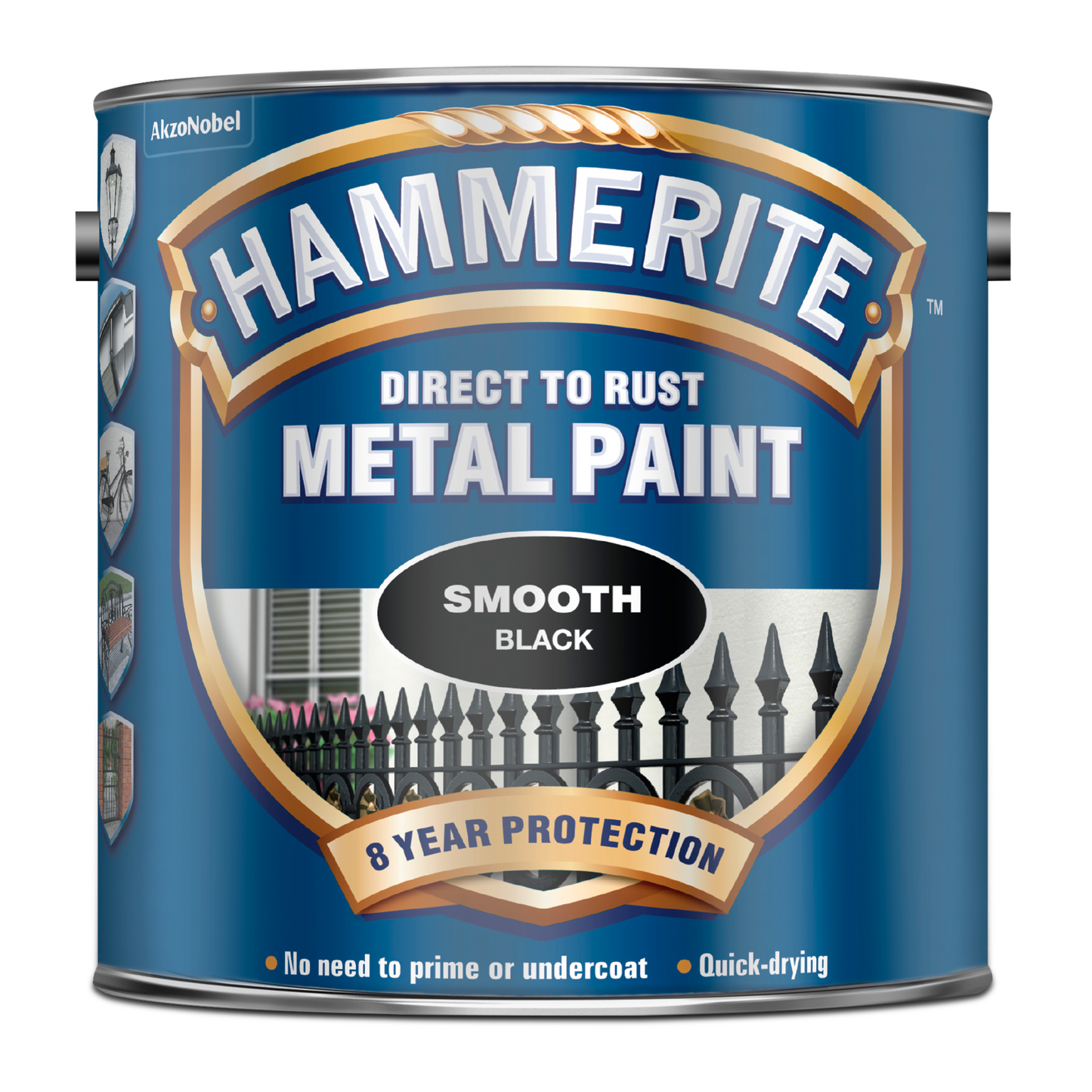 HAMMERITE DIRECT TO RUST SMOOTH METAL PAINT GLOSS BLACK