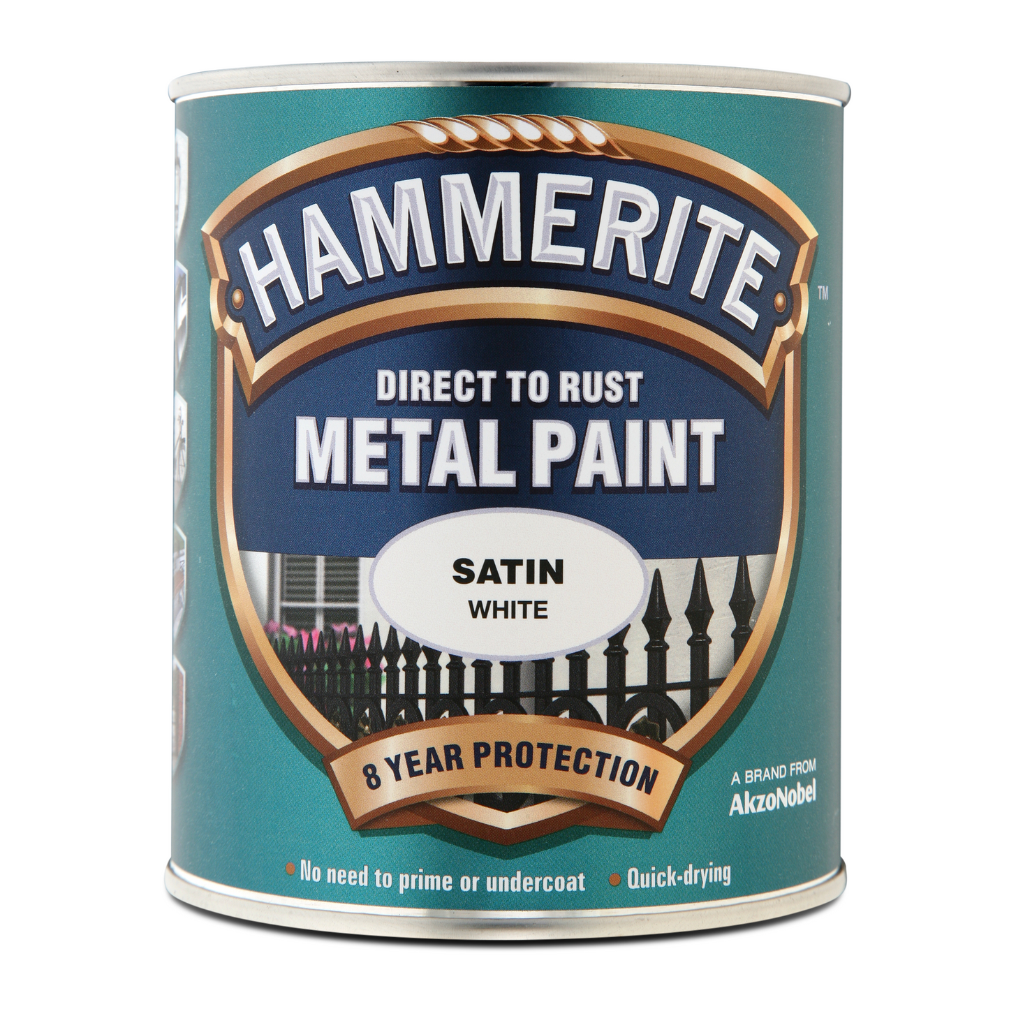 HAMMERITE DIRECT TO RUST SMOOTH METAL PAINT SATIN WHITE