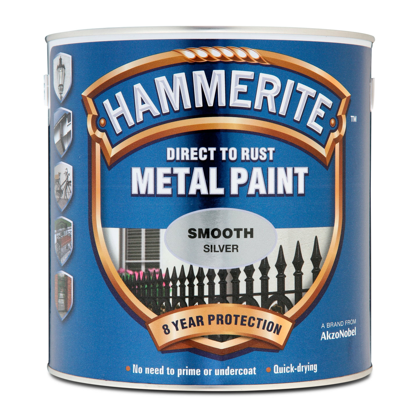 Hammerite Direct To Rust Smooth Metal Paint Gloss Silver