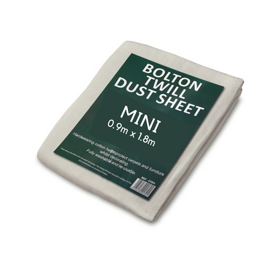 BOLTON TWILL MINI DUSTSHEET 0.9M X 1.8M (3' x 6')