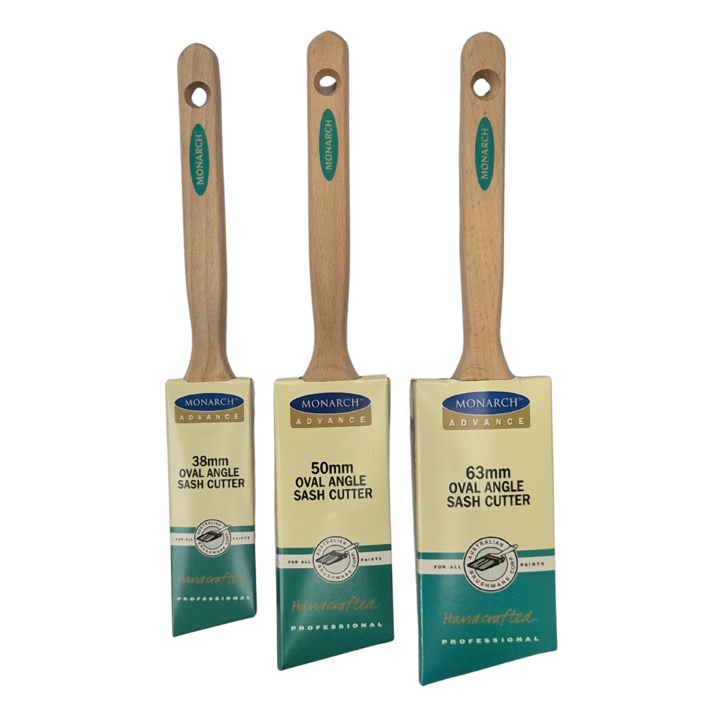 Monarch Advance Oval Angle Sash Brushes 'Game Changer' Box Set - 3 Pack