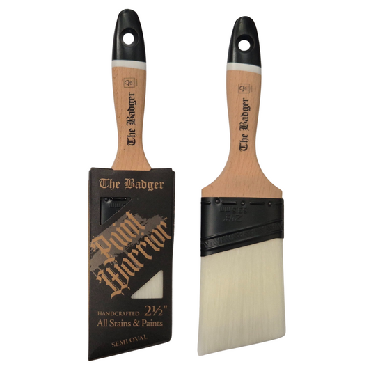 Paint Warrior Badger Beaver Tail Oval Angled Paint Brush 2.5"