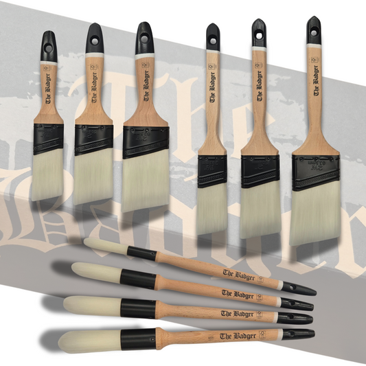 Paint Warrior Badger Paint Brushes - Complete Set Bundle