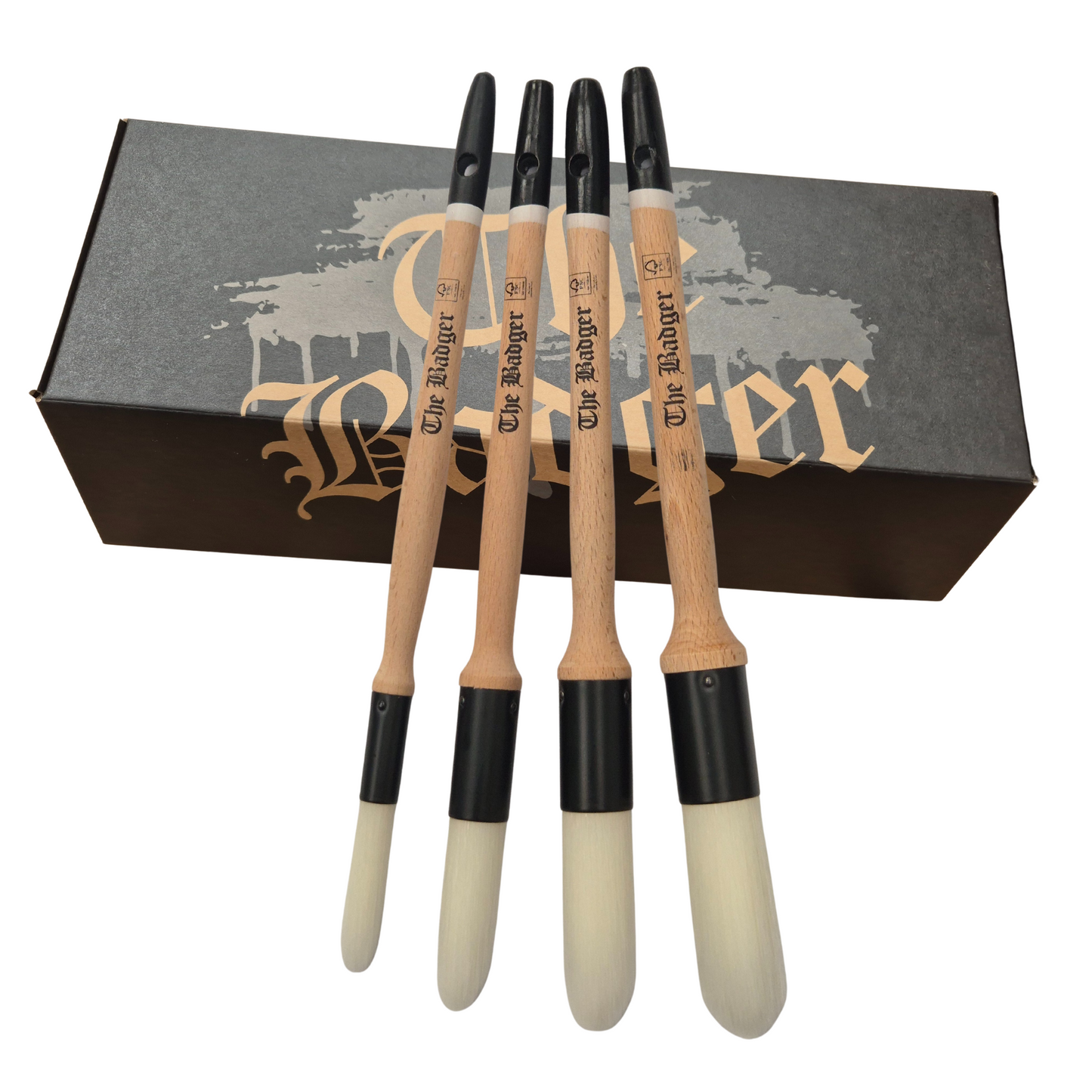 Paint Warrior Badger Paint Brushes - Complete Set Bundle