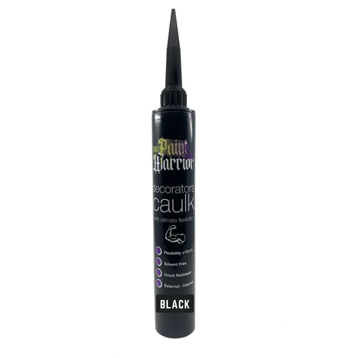 PAINT WARRIOR FLEXIBLE DECORATORS CAULK BLACK 380ML