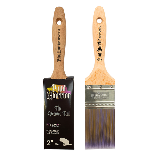 PAINT WARRIOR FLAT BEAVERTAIL PAINT BRUSH 2'