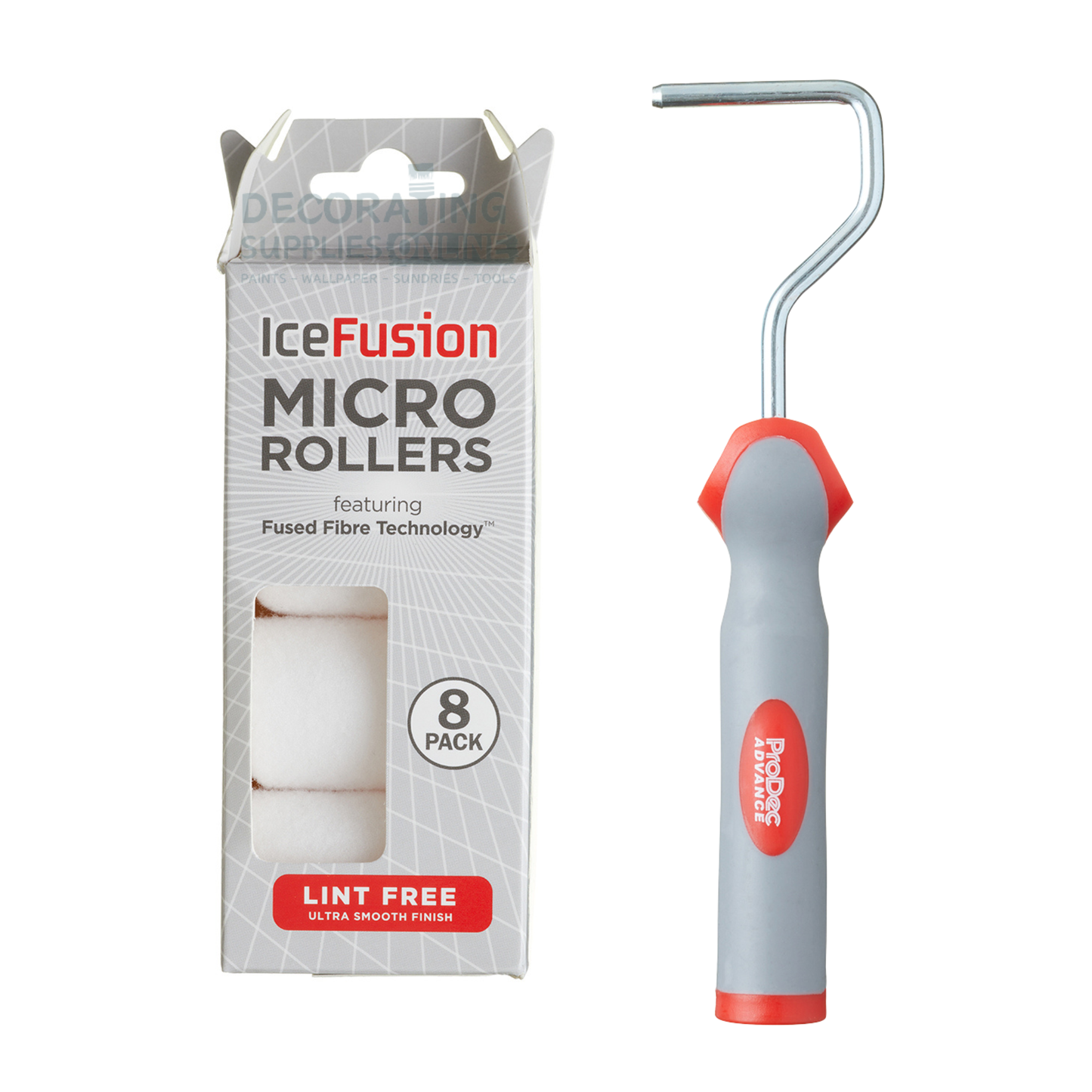 Prodec Advance Ice Fusion Micro Mini Paint Rollers and Frame 2" - Bundle